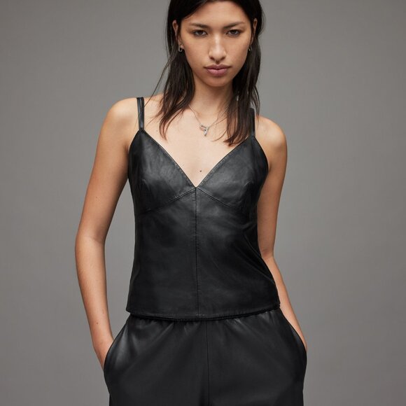 All Saints Sloane Leather Cami - new with tags - Picture 1 of 6